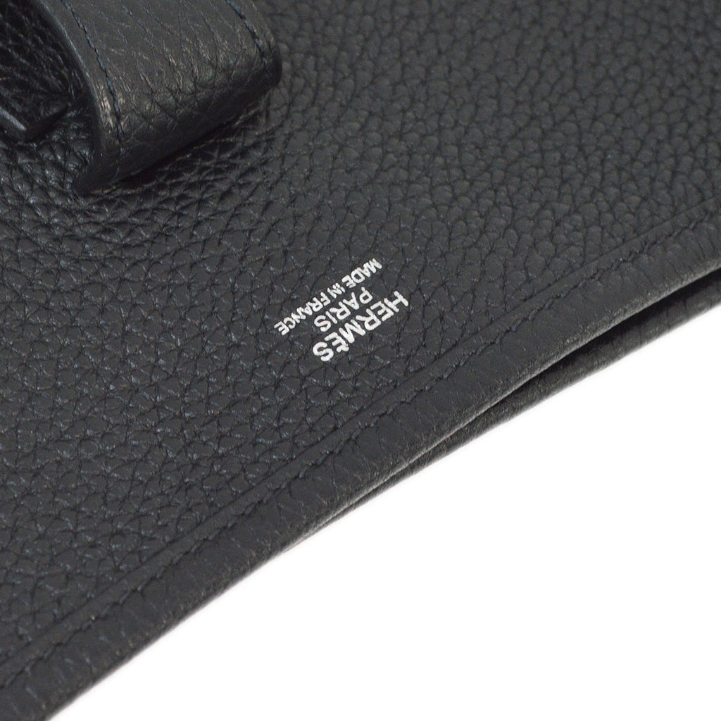 Hermes 2013 Black Taurillon Clemence Evelyne 2 GM Shoulder Bag