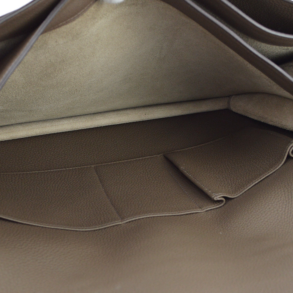 Hermes 2012 Taupe Etoupe Togo Sac a Depeches 38