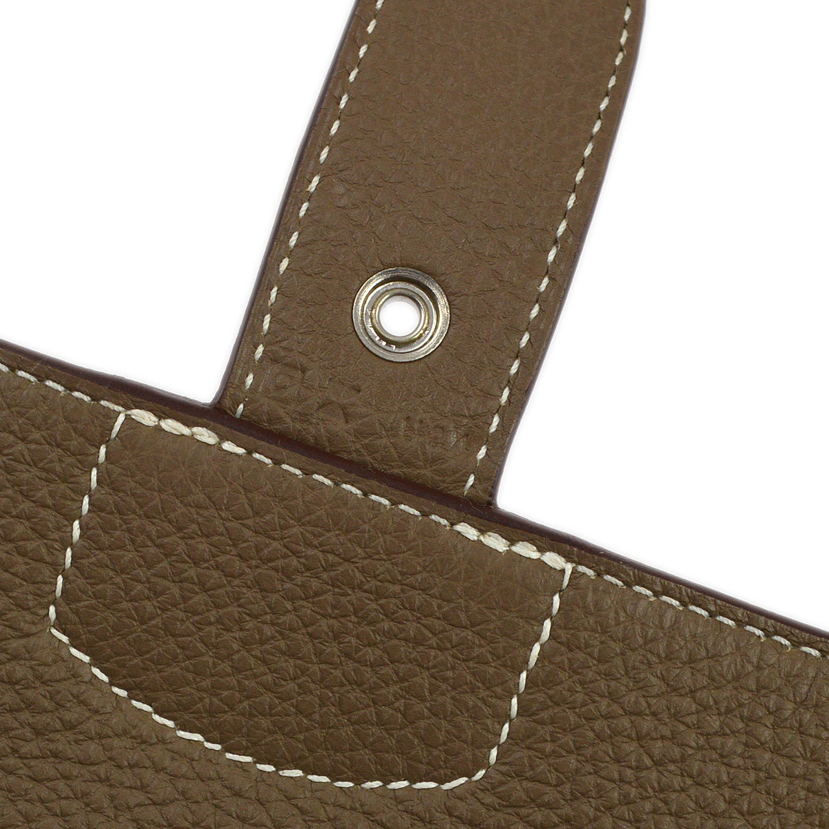 Hermes 2011 Etoupe Gray Taurillon Clemence Sac a Depeches 27 Briefcase