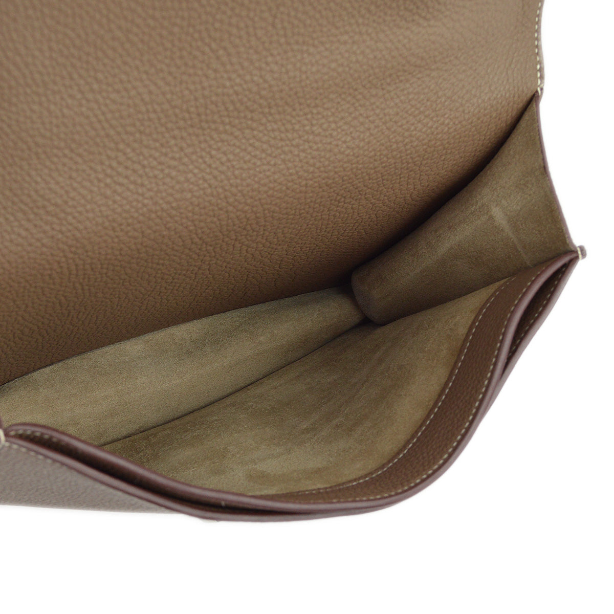 Hermes 2011 Etoupe Gray Taurillon Clemence Sac a Depeches 27 Briefcase