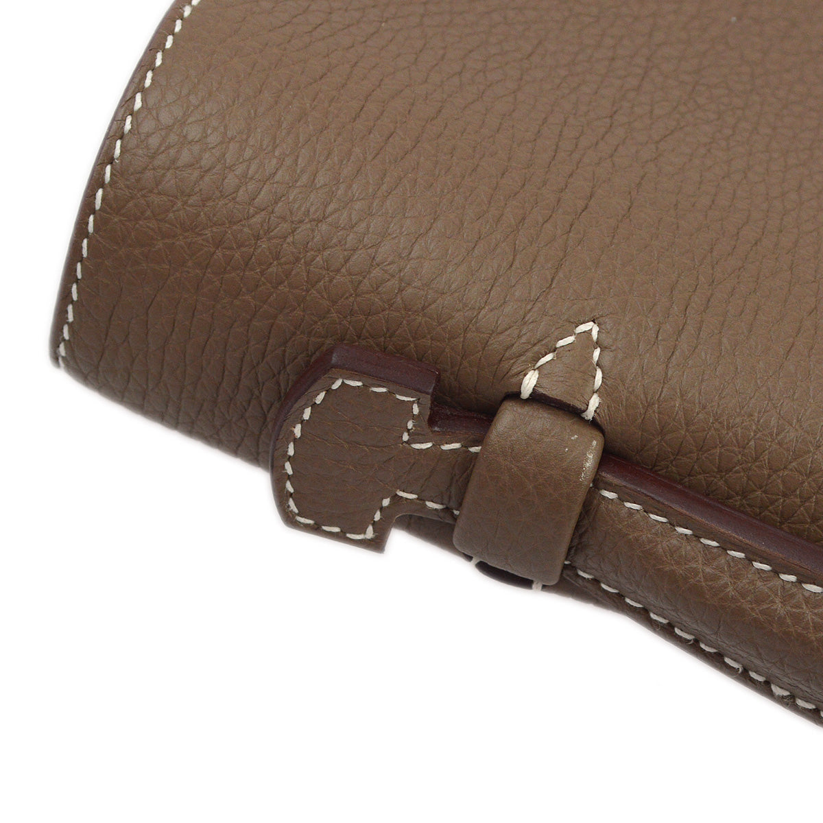 Hermes 2011 Etoupe Gray Taurillon Clemence Sac a Depeches 27 Briefcase