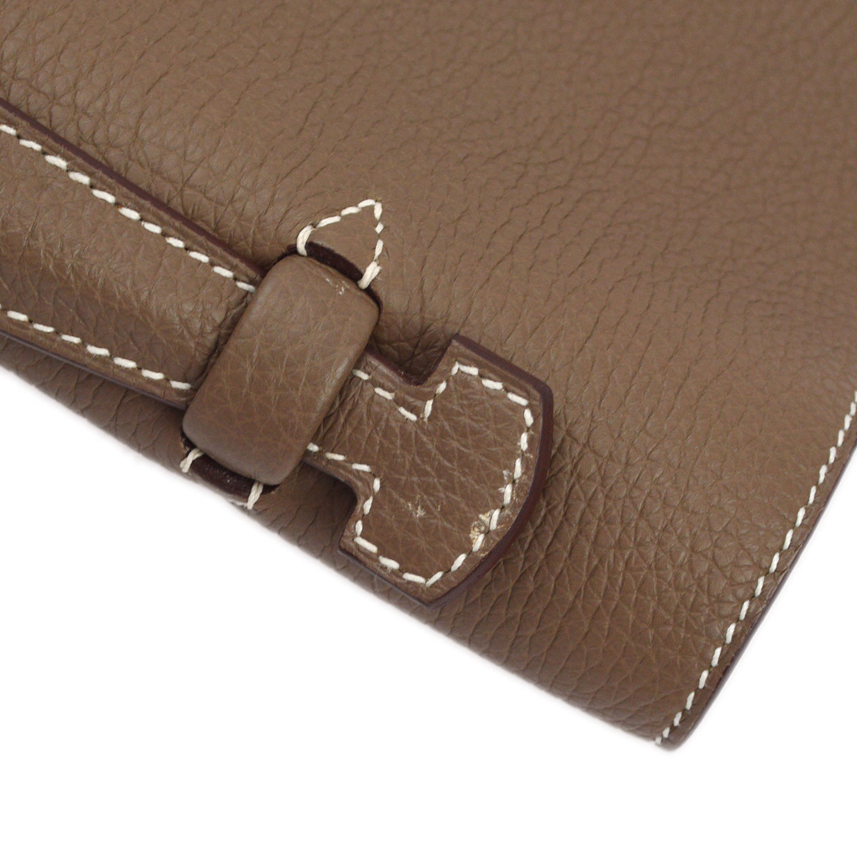 Hermes 2011 Etoupe Gray Taurillon Clemence Sac a Depeches 27 Briefcase