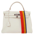 Hermes 2015 Ivory Taurillon Clemence Kelly 32 Amazon Retourne 2way Shoulder Handbag