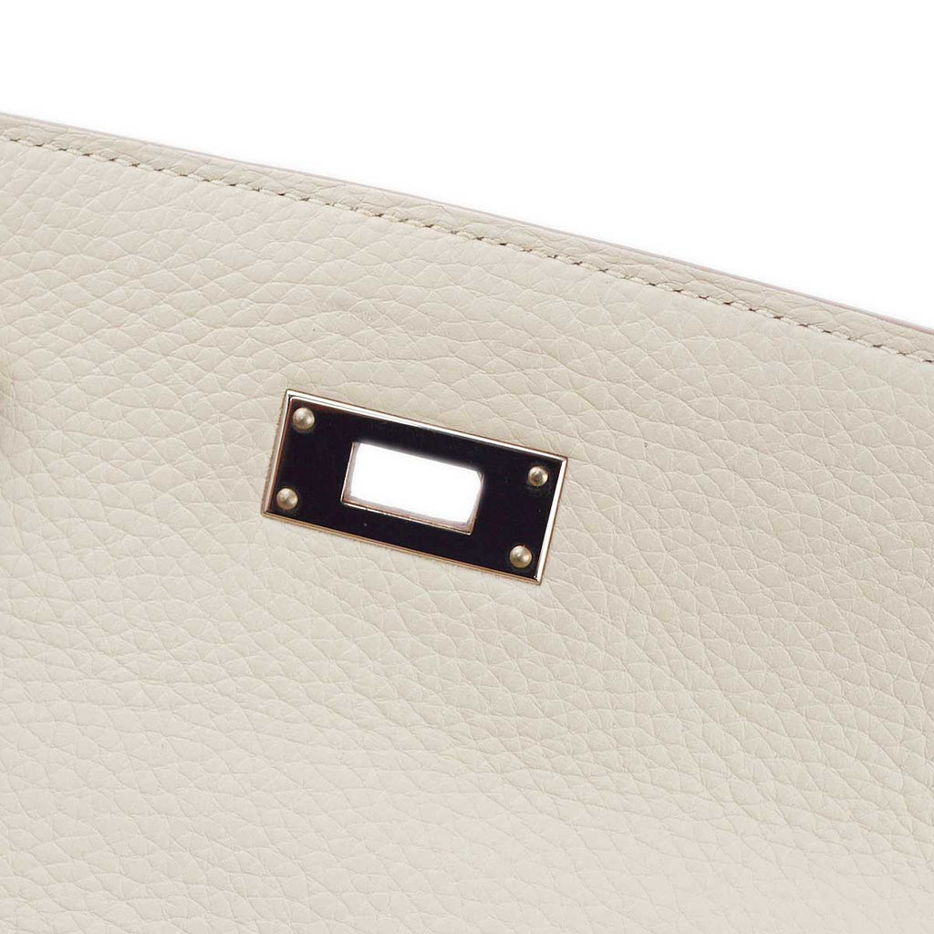 Hermes 2015 Ivory Taurillon Clemence Kelly 32 Amazon Retourne 2way Shoulder Handbag