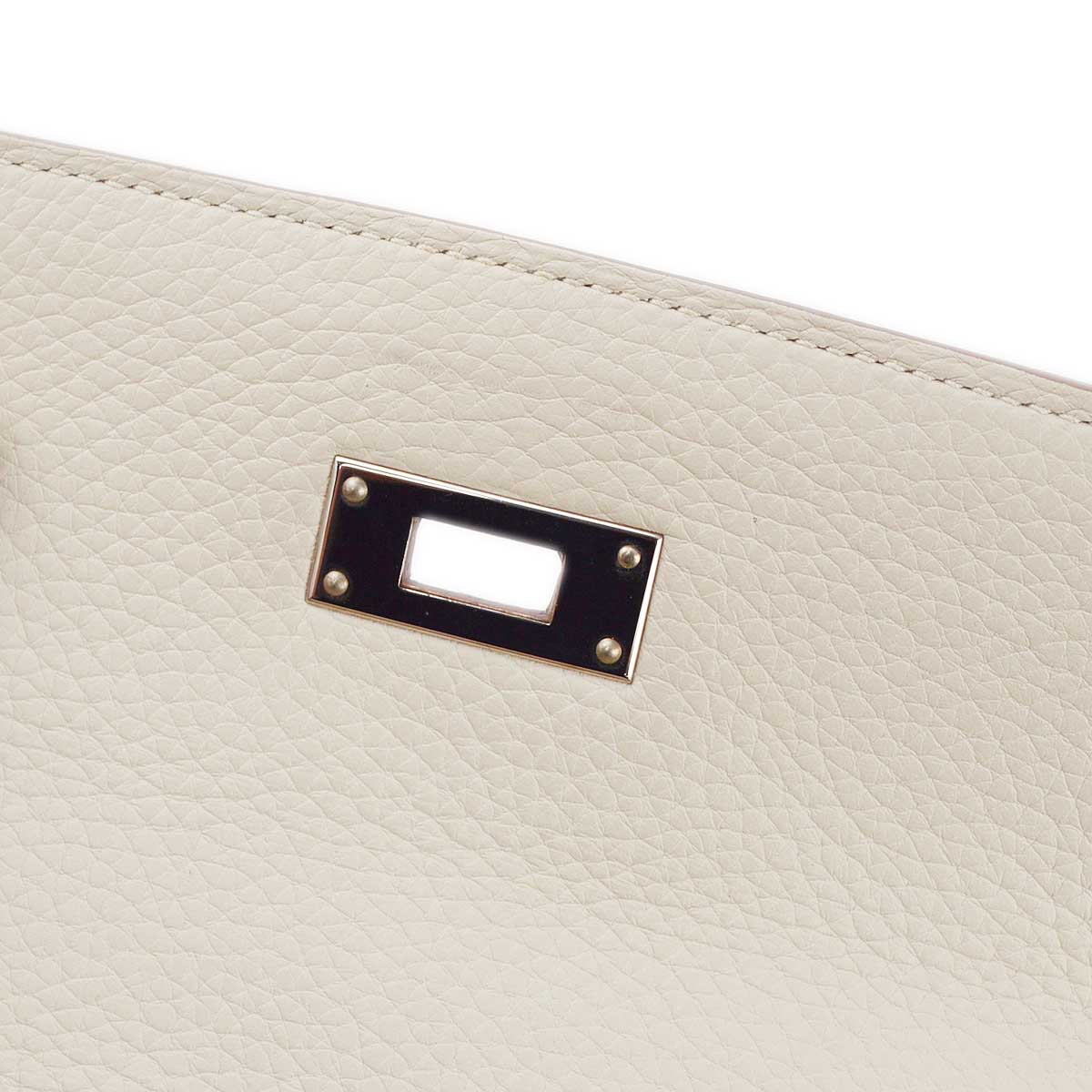 Hermes 2015 Ivory Taurillon Clemence Kelly 32 Amazon Retourne 2way Shoulder Handbag