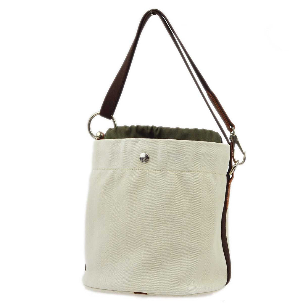 Hermes 2012 Craie Toile Chevron Sac De Pansage