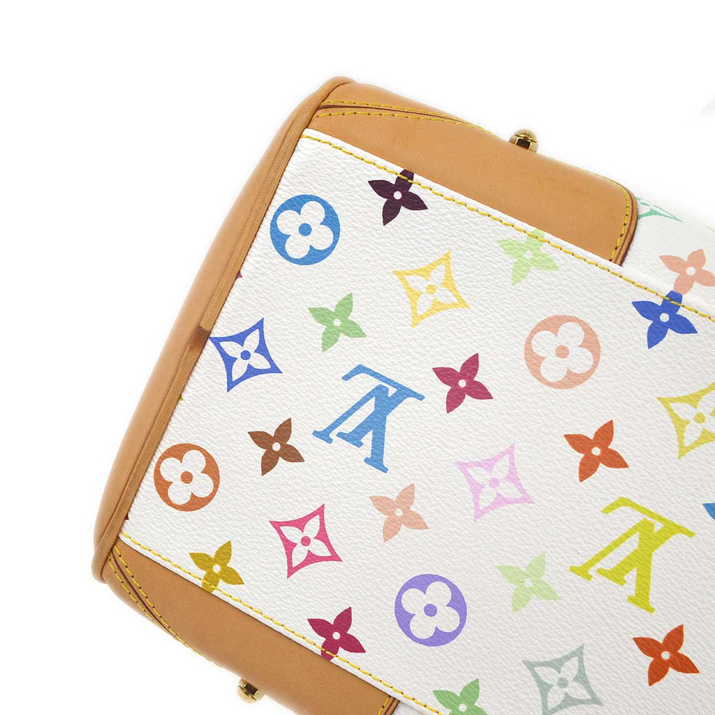 Louis Vuitton 2010 White Monogram Multicolor Claudia Handbag M40193
