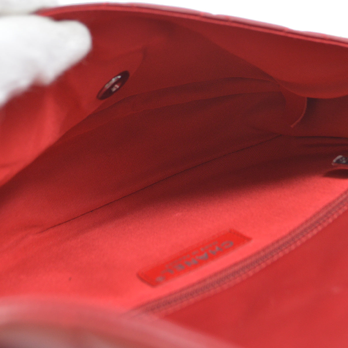 Chanel 2013-2014 Red Lambskin Medium Hula Hoop Handbag