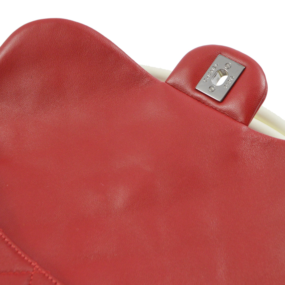 Chanel 2013-2014 Red Lambskin Medium Hula Hoop Handbag