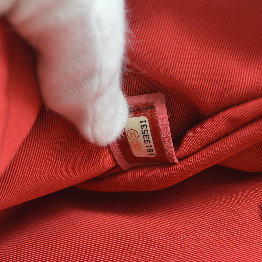 Chanel 2013-2014 Red Lambskin Medium Hula Hoop Handbag