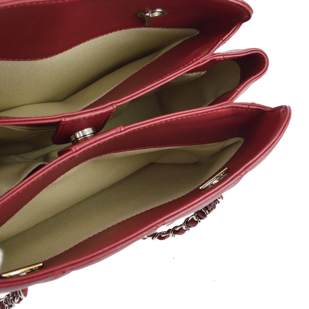 Chanel 2012-2013 Red Calfskin Ultra Stitch Tote Handbag