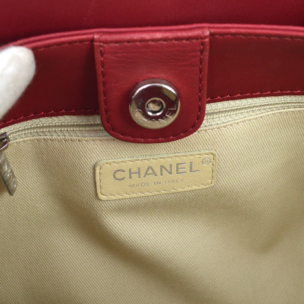 Chanel 2012-2013 Red Calfskin Ultra Stitch Tote Handbag