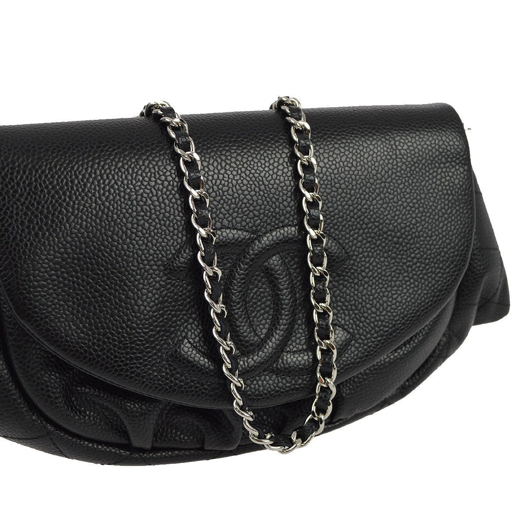 Chanel 2013-2014 Black Caviar WOC Wallet On Chain