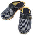 Chanel Navy Turnlock Sabot Shoes #35