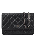Chanel 2019 Black Caviar WOC Chain Wallet