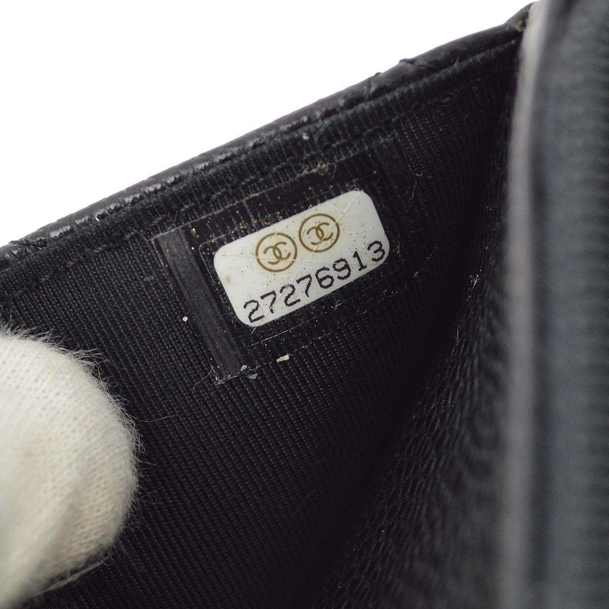 Chanel 2019 Black Caviar WOC Chain Wallet
