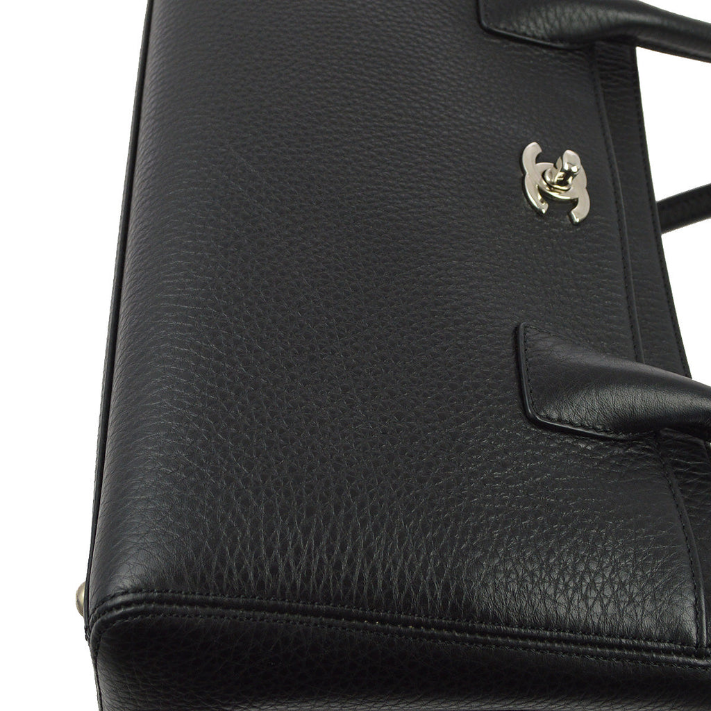 Chanel 2014 Black Calfskin Executive Tote Handbag