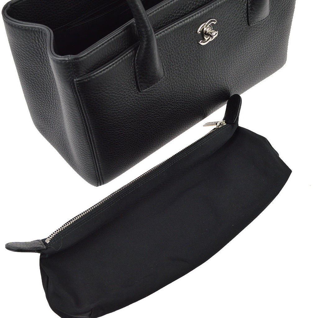 Chanel 2014 Black Calfskin Executive Tote Handbag
