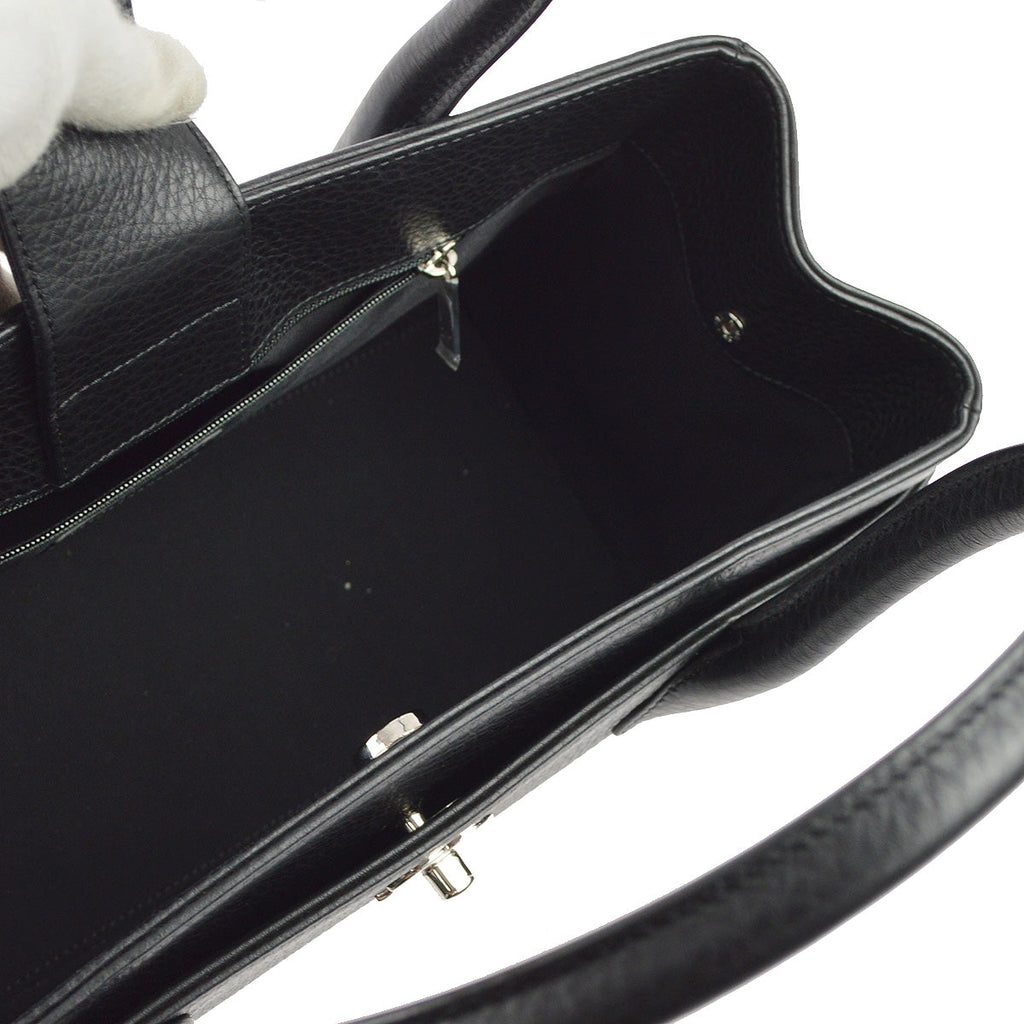 Chanel 2014 Black Calfskin Executive Tote Handbag
