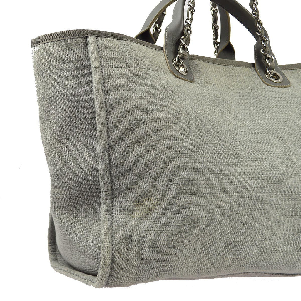 Chanel 2014-2015 Gray Medium Deauville Tote Shoulder Bag