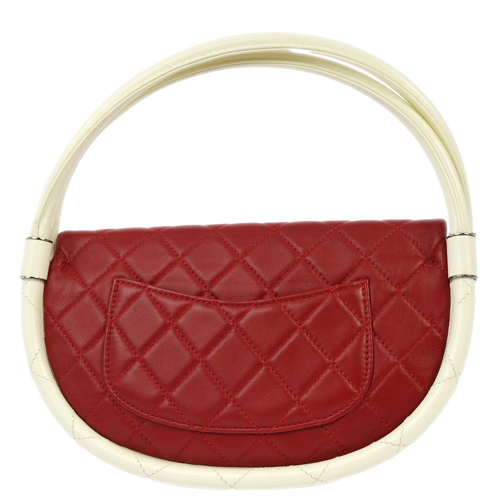 Chanel 2013-2014 Red Lambskin Small Hula Hoop Handbag