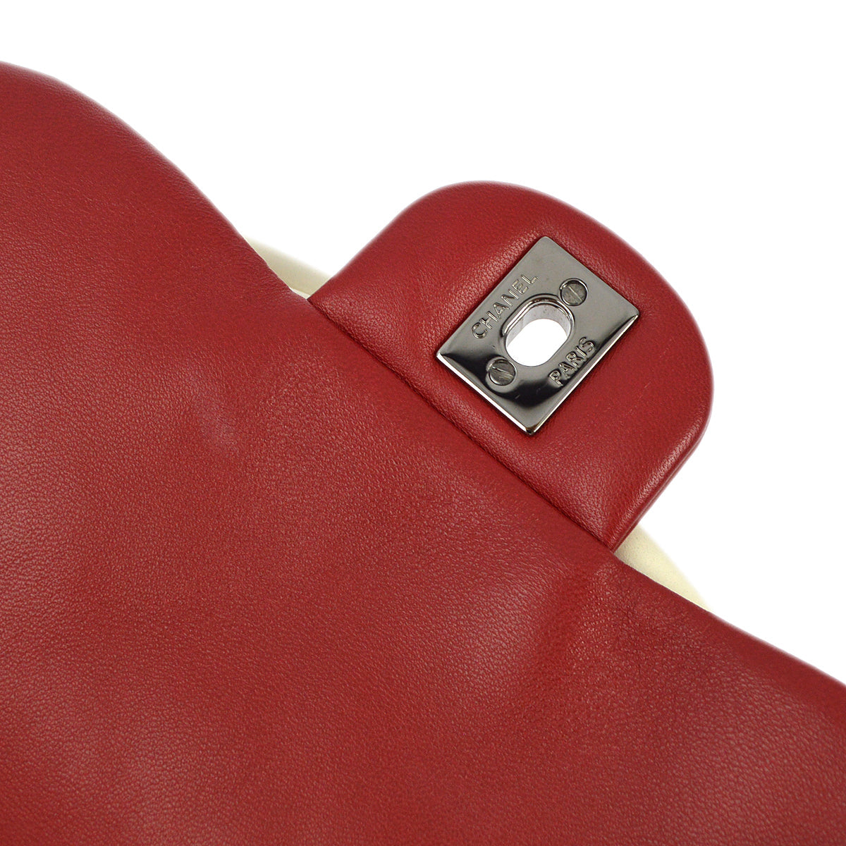 Chanel 2013-2014 Red Lambskin Small Hula Hoop Handbag