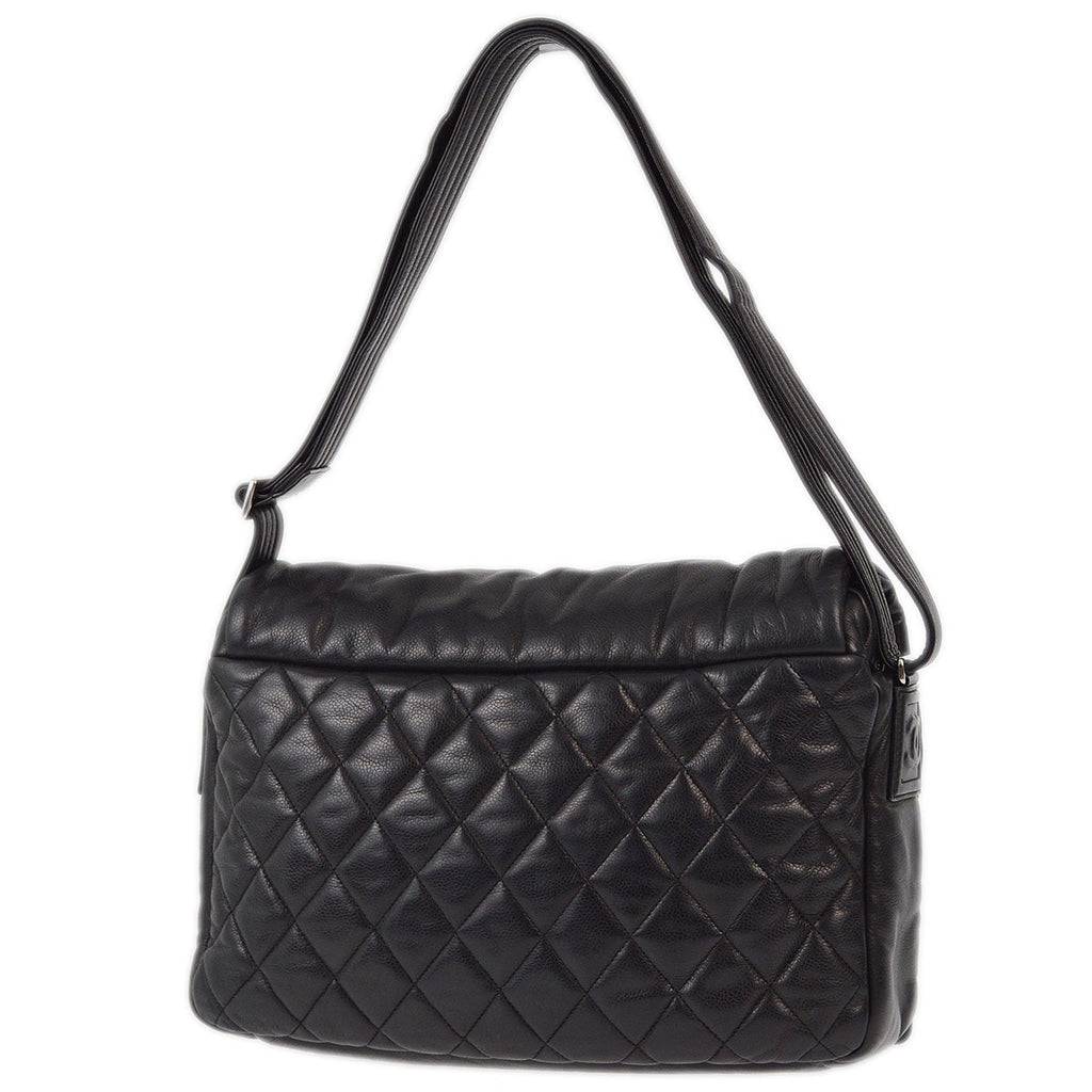 Chanel 2009-2010 Black Caviar Coco Cocoon Shoulder Bag