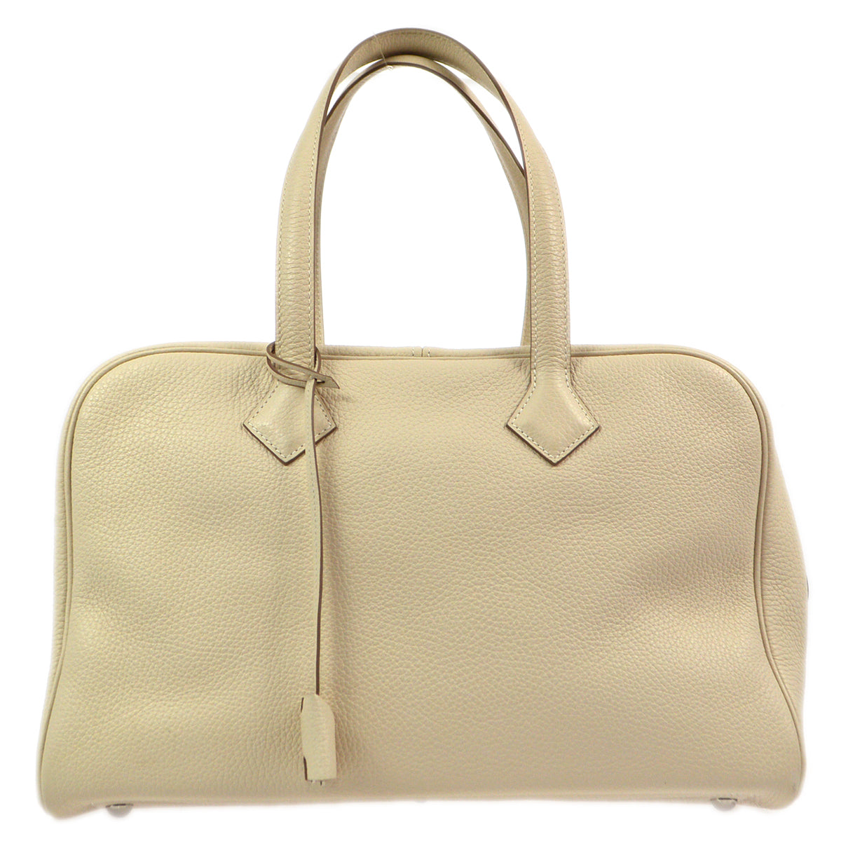 Hermes 2015 Craie Taurillon Clemence Victoria 35 Handbag