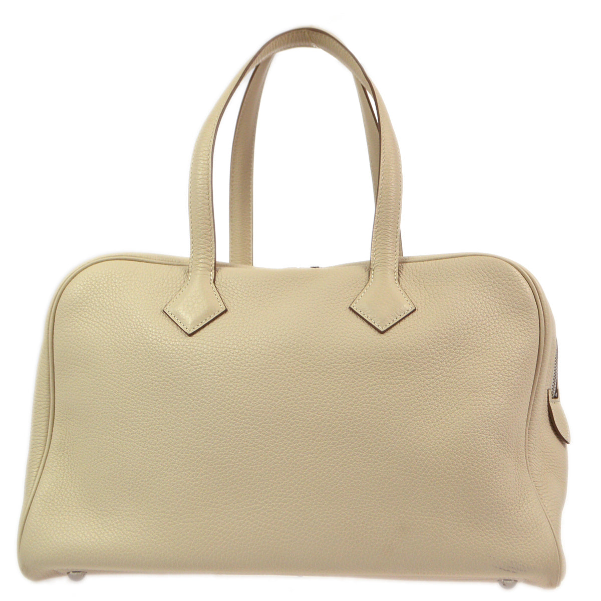 Hermes 2015 Craie Taurillon Clemence Victoria 35 Handbag