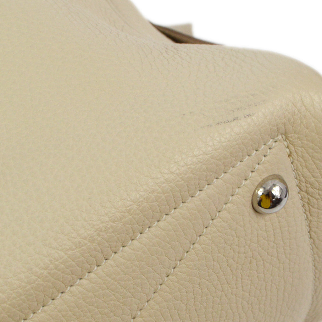 Hermes 2015 Craie Taurillon Clemence Victoria 35 Handbag