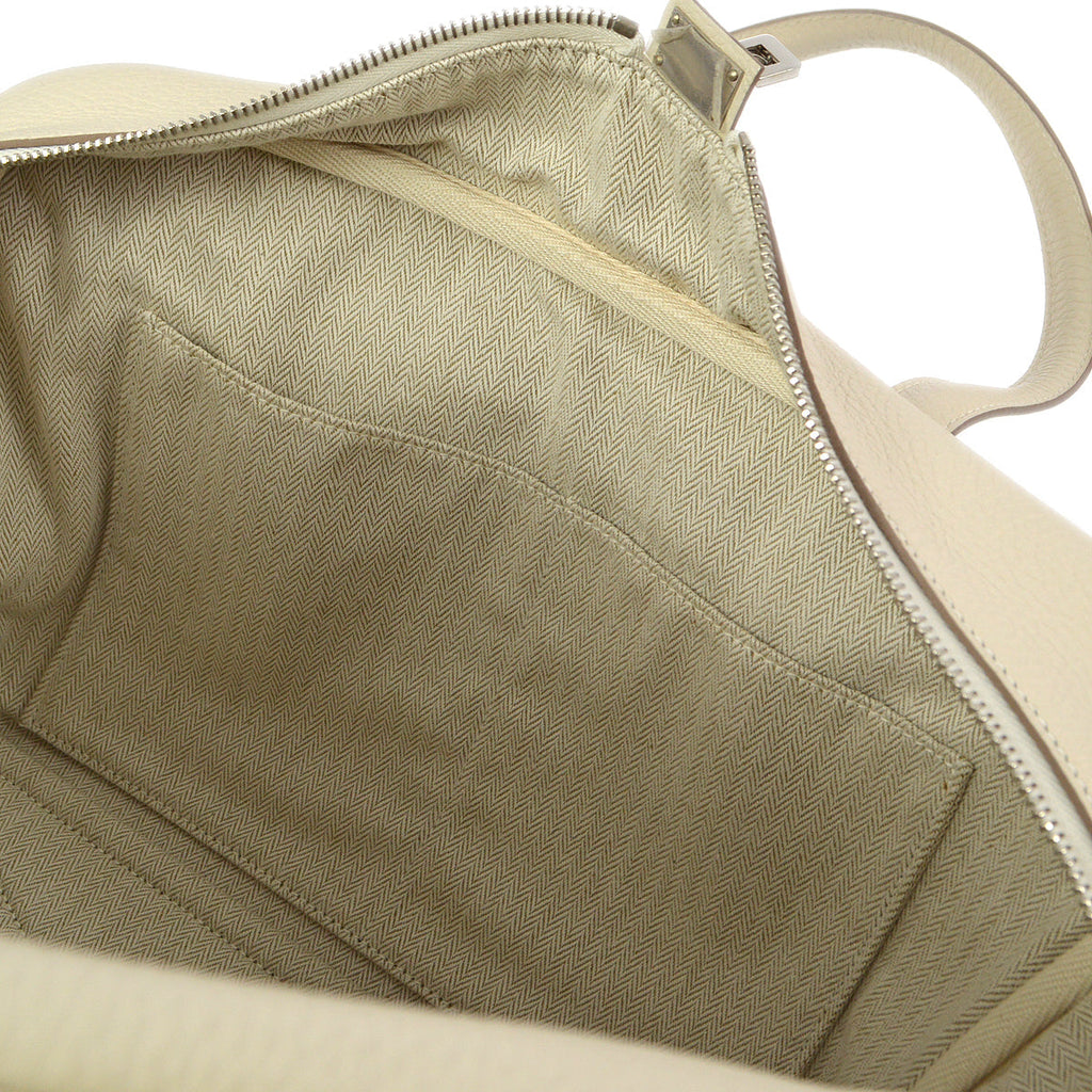 Hermes 2015 Craie Taurillon Clemence Victoria 35 Handbag