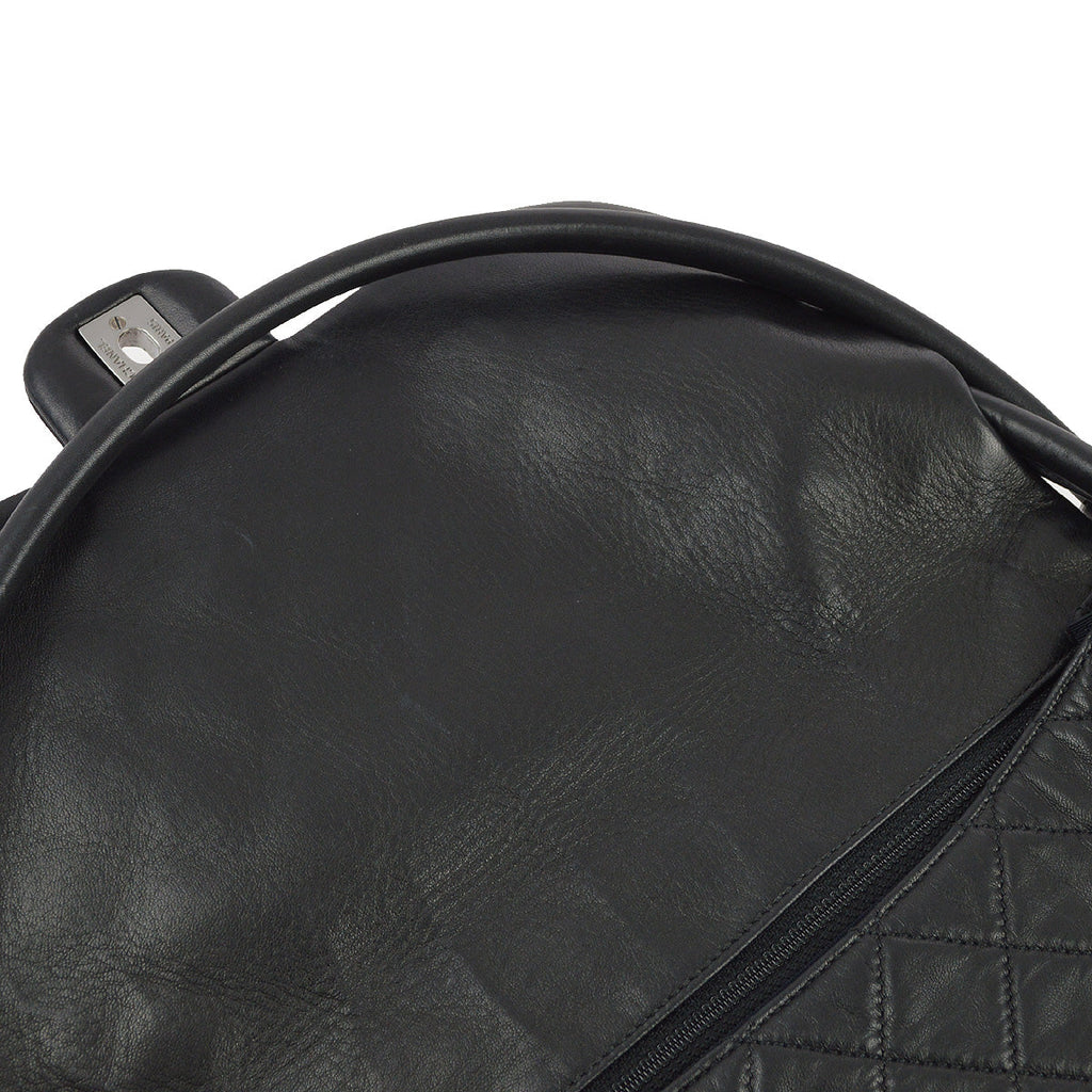 Chanel Black Lambskin Hula Hoop Large Handbag