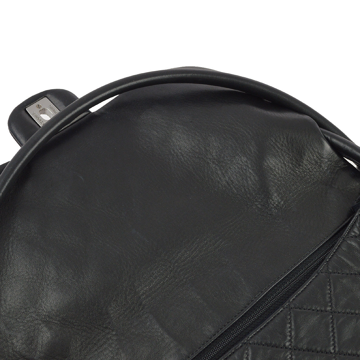 Chanel Black Lambskin Hula Hoop Large Handbag