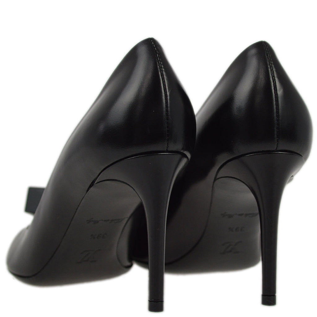 Louis Vuitton Black Calfskin Cube Pumps NL1103M #39 1/2