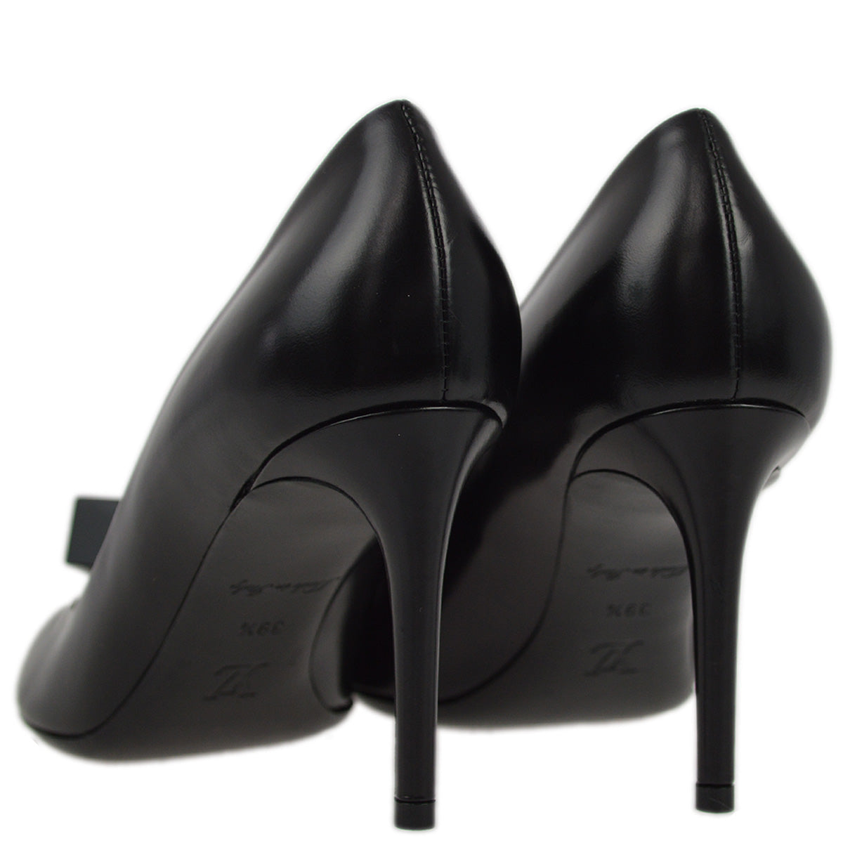 Louis Vuitton Black Calfskin Cube Pumps NL1103M #39 1/2
