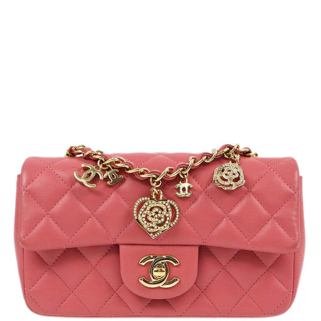 Chanel 2014 Lambskin Valentine Flap Shoulder Bag