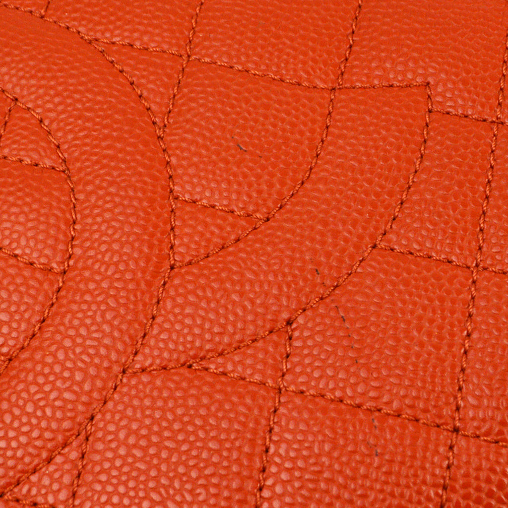 Chanel 2012 Orange Caviar Petite Shopping Tote XL PST Tote Handbag