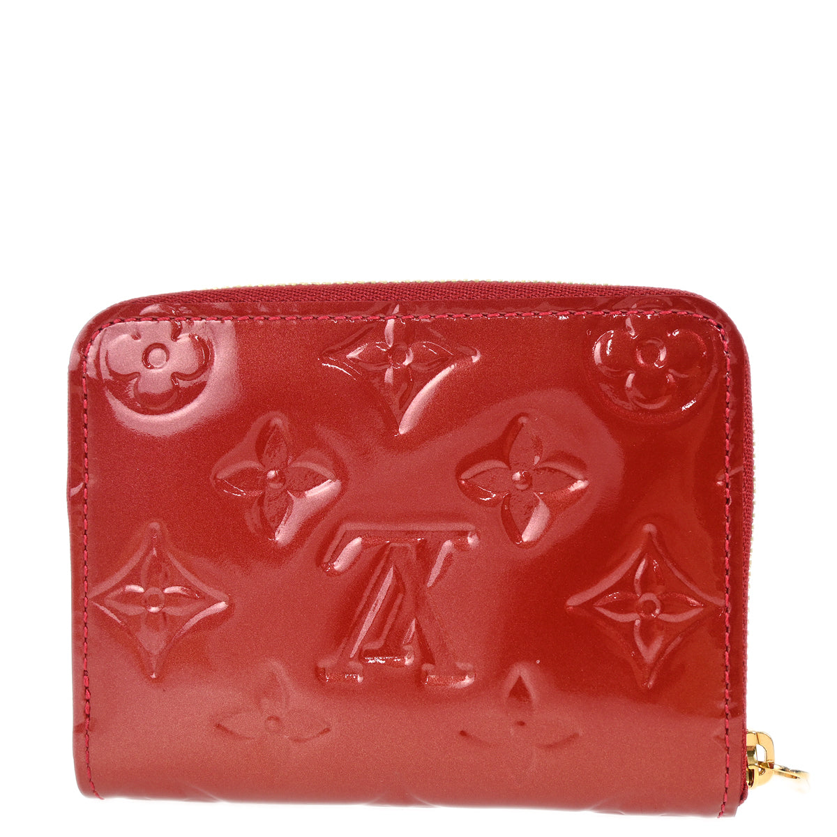 Louis Vuitton 2012 Red Vernis Zippy Coin Purse Wallet M93608