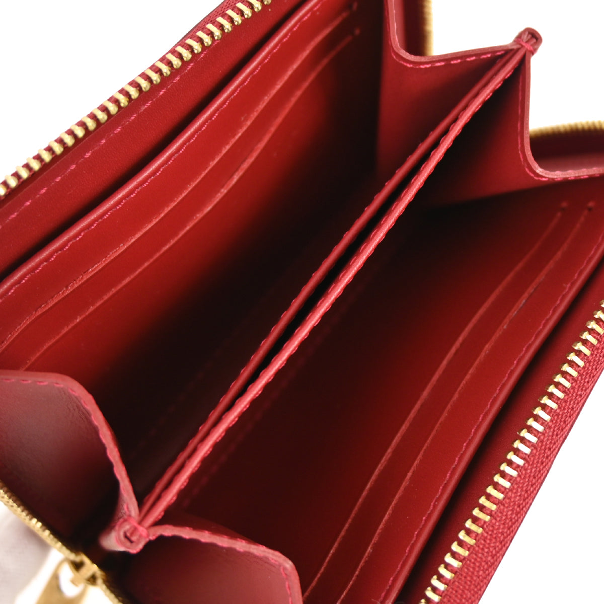 Louis Vuitton 2012 Red Vernis Zippy Coin Purse Wallet M93608