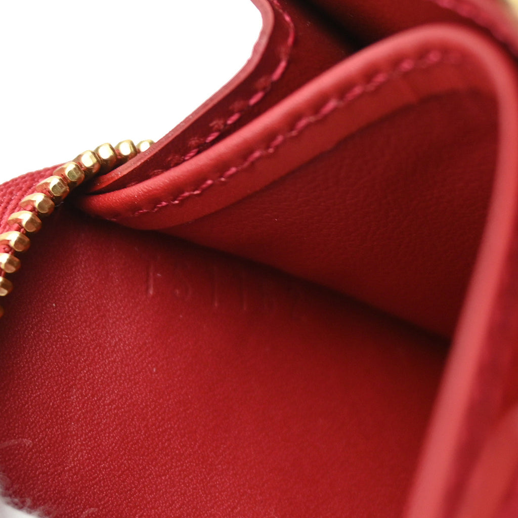 Louis Vuitton 2012 Red Vernis Zippy Coin Purse Wallet M93608