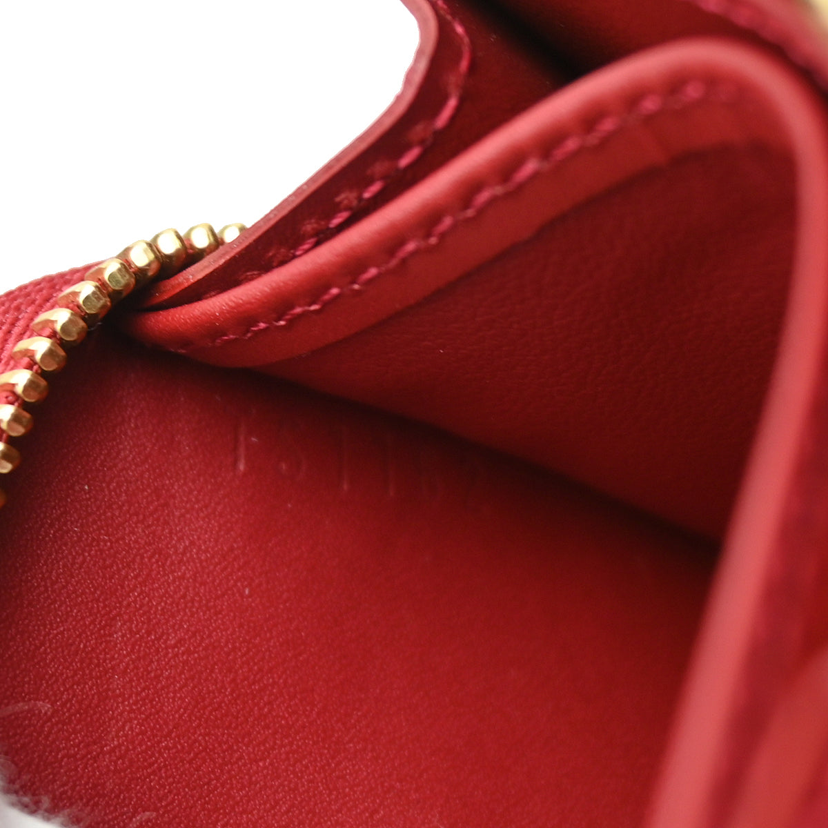 Louis Vuitton 2012 Red Vernis Zippy Coin Purse Wallet M93608