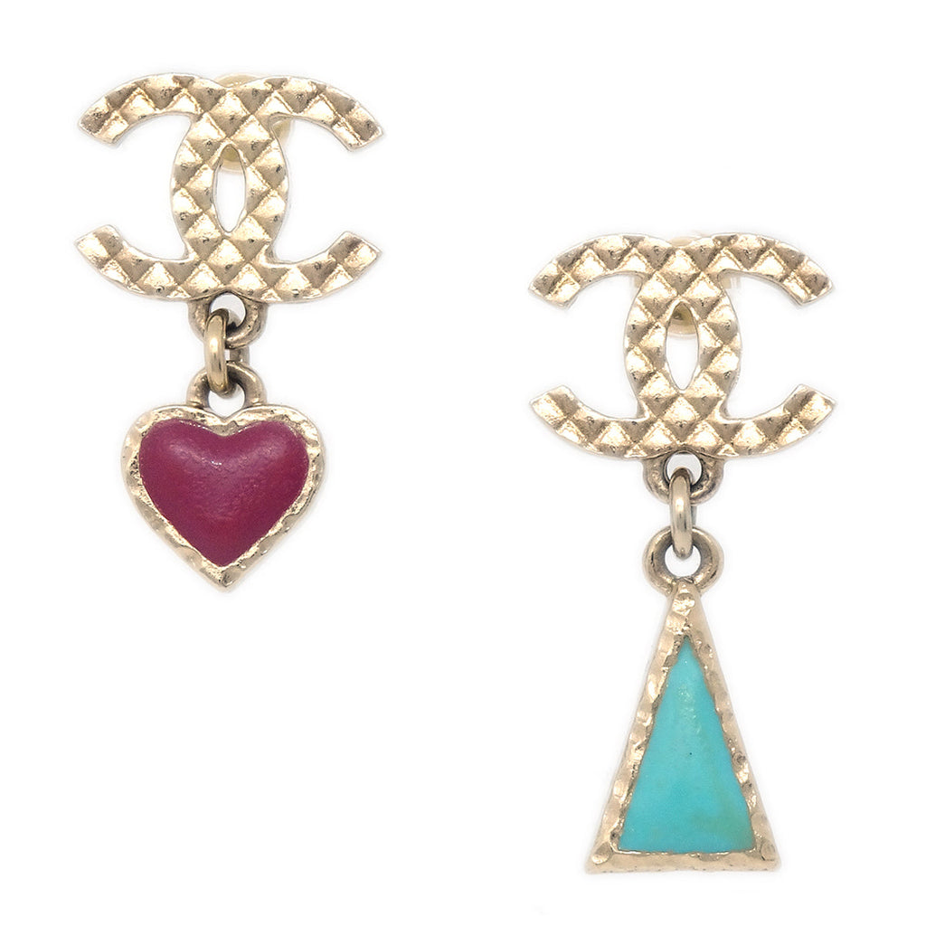 Chanel 2018 Dangle Earrings Gold A18V