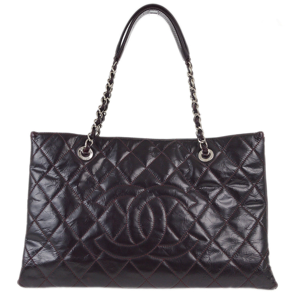 Chanel 2010-2011 Black Chain Tote Handbag