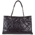 Chanel 2010-2011 Black Chain Tote Handbag