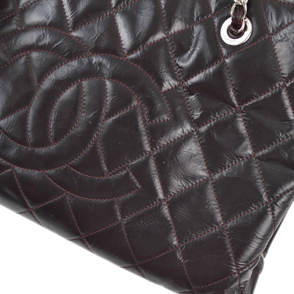 Chanel 2010-2011 Black Chain Tote Handbag