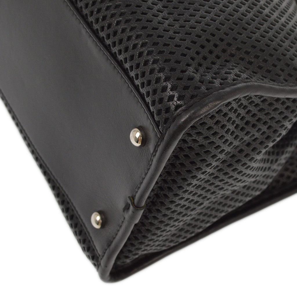 Chanel 2012-2013 Black Perforated Lambskin French Riviera 2way Shoulder Handbag