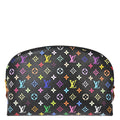 Louis Vuitton 2012 Black Monogram Multicolor Pochette Cosmetic M47355