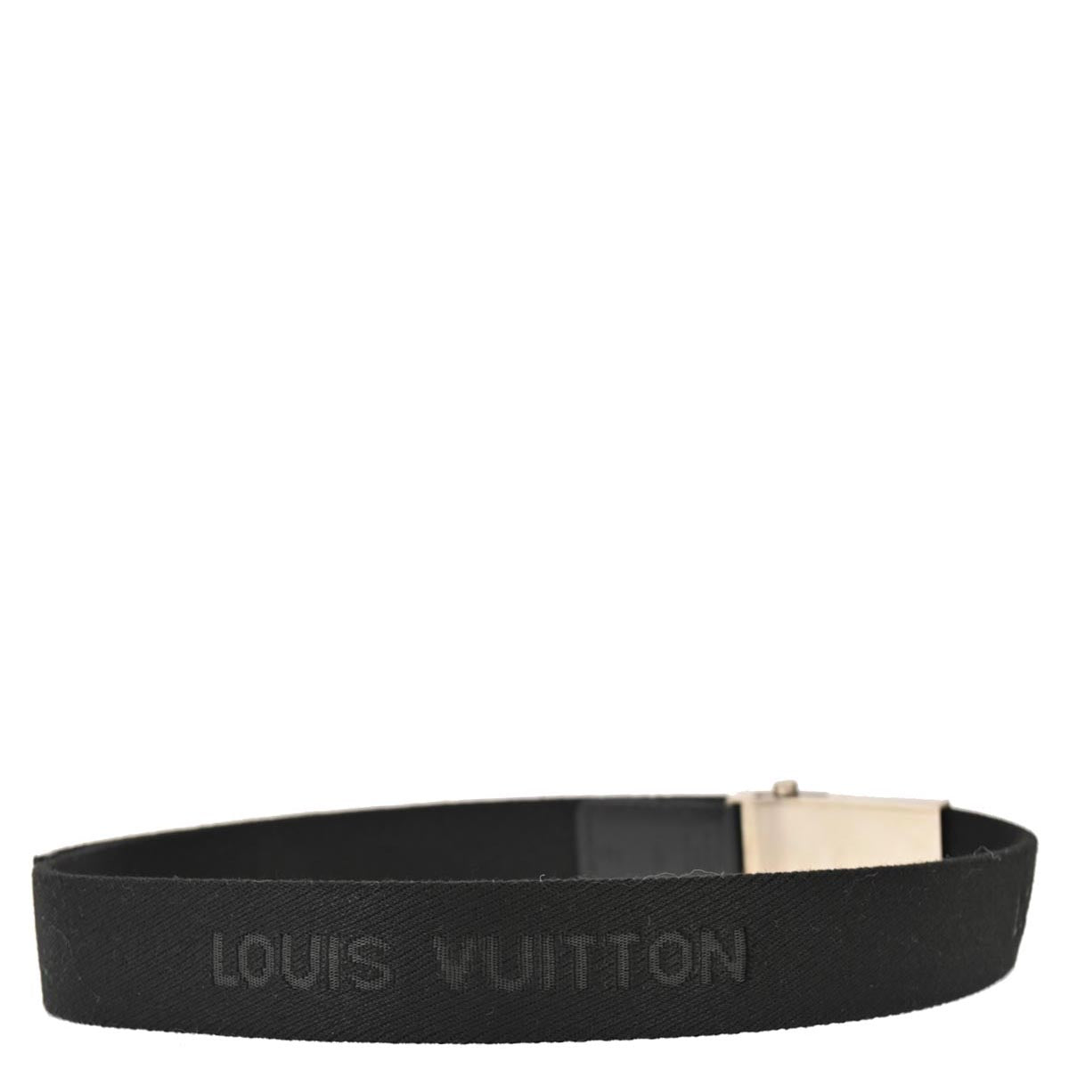 Louis Vuitton 2010 Black Ceinture Buckle Belt M9801 #85/34 Small New