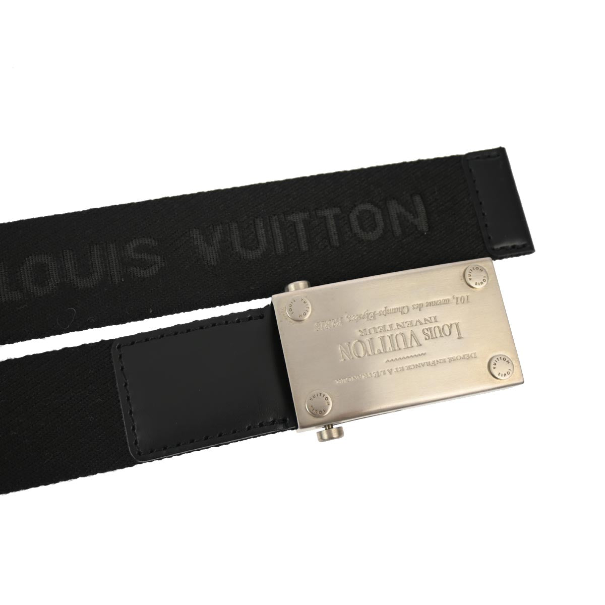 Louis Vuitton 2010 Black Ceinture Buckle Belt M9801 #85/34 Small New