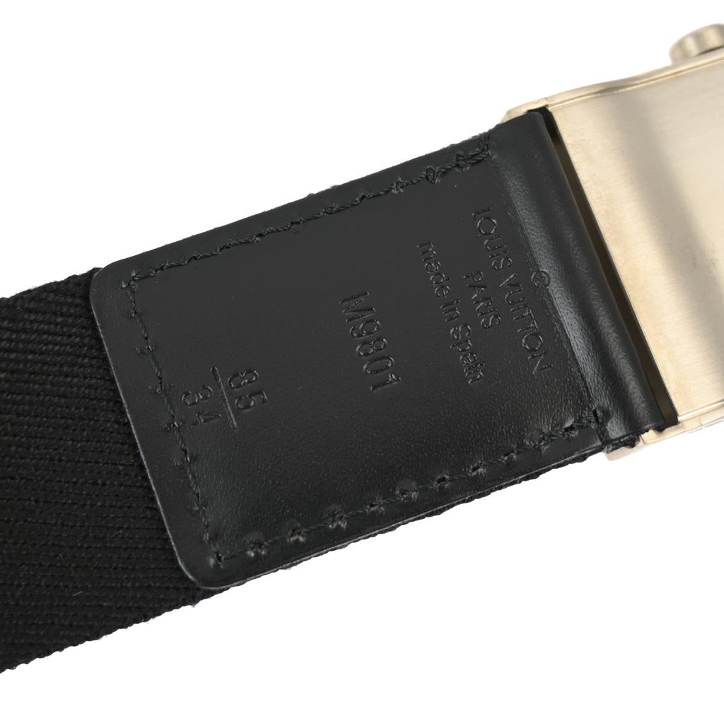 Louis Vuitton 2010 Black Ceinture Buckle Belt M9801 #85/34 Small New